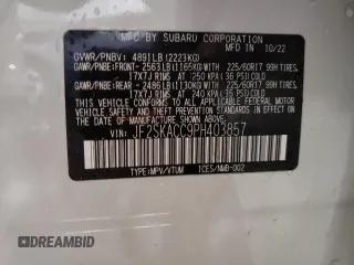 2023 Subaru Forester with VIN JF2SKACC9PH403857, listed as a Copart auction lot 44797045 with 23,552 mi miles and Salvage title. Bid and sale history available at DreamBid. Image 13.