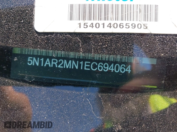 2014 Nissan Pathfinder S с VIN 5N1AR2MN1EC694064, выставлен на аукционе IAAI как лот 42121794 с пробегом 179 738 миль миль и . История ставок и продаж доступна на DreamBid. Изображение 9.