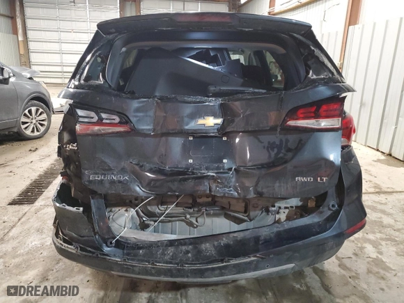 2022 Chevrolet Equinox LT with VIN 3GNAXUEV0NS102370, listed as a Copart auction lot 42999835 with 36,955 mi miles and Salvage Title. Bid and sale history available at carsss.com. Image 6.