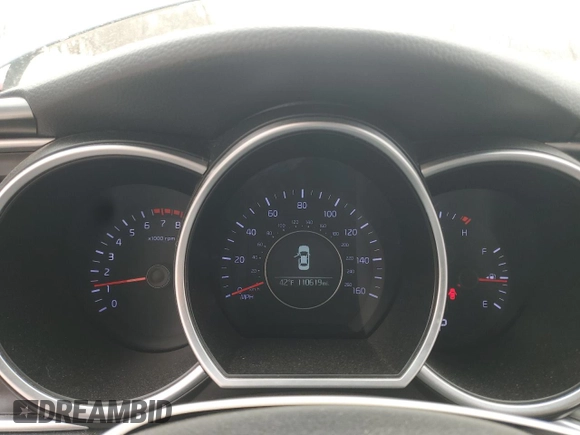 2015 Kia Optima LX with VIN 5XXGM4A78FG483699, listed as a Copart auction lot 50374375 with 110,619 mi miles and Salvage Title. Bid and sale history available at DreamBid. Image 9.