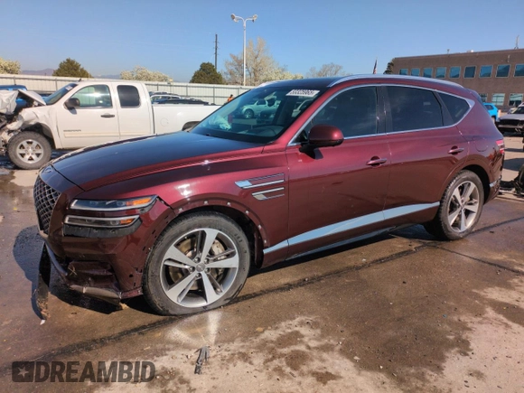 2021 Genesis GV80 with VIN KMUHCESC4MU040334, listed as a Copart auction lot 53325965 with 70,408 mi miles and Salvage title. Bid and sale history available at DreamBid. Image 1.