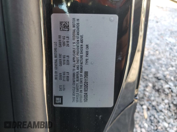 2012 Cadillac CTS z VIN 1G6DA1E32C0117688, wystawiony jako Copart lot #42563095 z przebiegiem 130 352 mil mil oraz Czysty tytuł • Clean title. Historia ofert i sprzedaży dostępna na DreamBid. Obrazek 12.