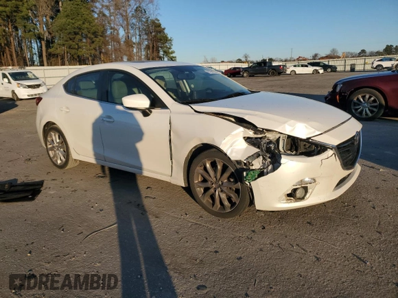 2015 Mazda 3 S Grand Touring with VIN JM1BM1W34F1243754, listed as a Copart auction lot 87298974 with 111,328 mi miles and Salvage Title. Bid and sale history available at DreamBid. Image 4.