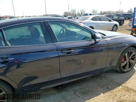 2023 Genesis G70 3.3T with VIN KMTG54TE1PU134177, listed as a Copart auction lot 48476115 with 15,763 mi miles and Clean title. Bid and sale history available at DreamBid. Image 11.