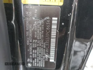 2007 BMW 3 Series 328xi with VIN WBAWC33557PC86343, listed as a Copart auction lot 89116735 with Not Provided miles and Salvage Title. Bid and sale history available at DreamBid. Image 13.