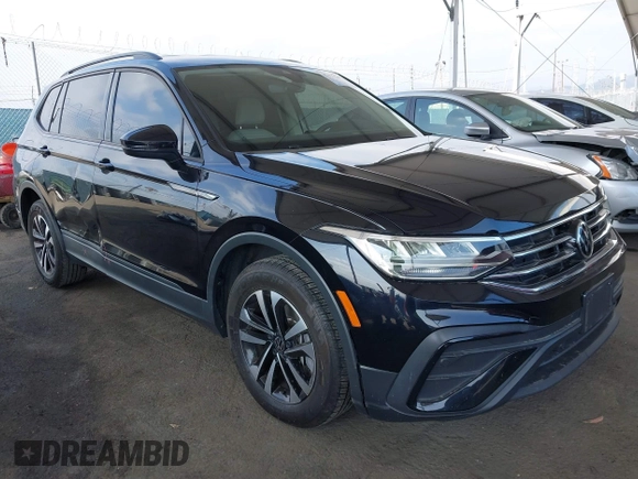 2023 Volkswagen Tiguan S with VIN 3VVRB7AX8PM068965, listed as a IAAI auction lot 42117545 with 60,121 mi miles and . Bid and sale history available at DreamBid. Image 1.