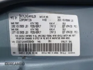 2004 Chrysler Pacifica z VIN 2C8GF68404R298454, wystawiony jako IAAI lot #41472118 z przebiegiem 136 176 mil mil oraz . Historia ofert i sprzedaży dostępna na DreamBid. Obrazek 9.