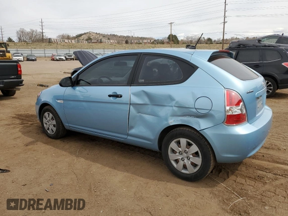 2008 Hyundai Accent GS with VIN KMHCM36C08U078802, listed as a Copart auction lot 50921905 with 54,143 mi miles and Salvage Title. Bid and sale history available at carsss.com. Image 2.