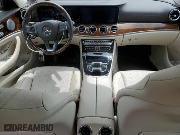 2018 Mercedes-Benz E 300 with VIN WDDZF4KBXJA337966, listed as a Copart auction lot 58718355 with 54,264 mi miles and Salvage title. Bid and sale history available at DreamBid. Image 8.