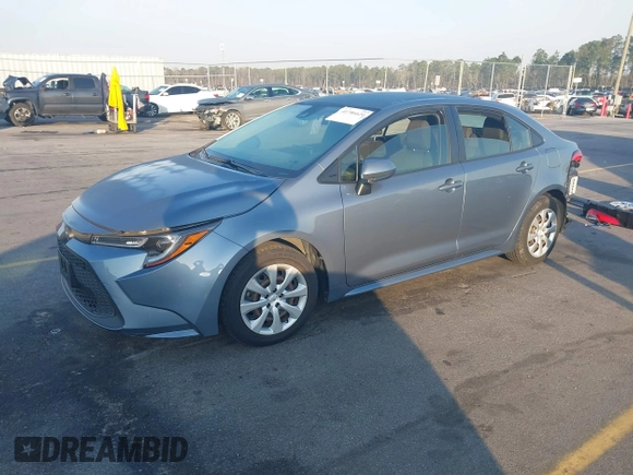 2022 Toyota Corolla LE with VIN JTDEPMAEXNJ210142, listed as a IAAI auction lot 41786624 with 70,600 mi miles. Bid and sale history available at carsss.com. Image 2.