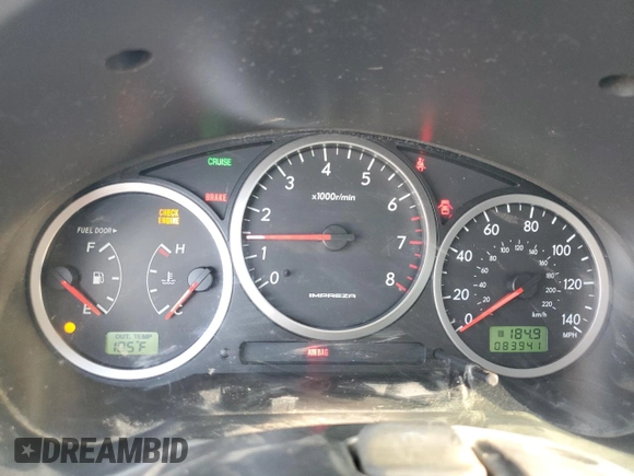 2007 Subaru Impreza WRX с VIN JF1GD746876510937, выставлен на аукционе Copart как лот 74541954 с пробегом 83 941 миль миль и На запчасти • Non repairable. История ставок и продаж доступна на DreamBid. Изображение 9.