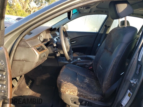 2005 BMW 5 Series 525i with VIN WBANA53535B168215, listed as a Copart auction lot 87463994 with Not provided miles and Non repairable. Bid and sale history available at DreamBid. Image 7.