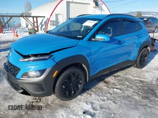 2023 Hyundai Kona SEL with VIN KM8K6CAB3PU956256, listed as a IAAI auction lot 41286226 with 24,973 mi miles. Bid and sale history available at carsss.com. Image 2.