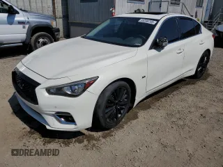 2020 Infiniti Q50 Luxe with VIN JN1EV7APXLM202372, listed as a Copart auction lot 65206765 with 45,788 mi miles and Salvage title. Bid and sale history available at DreamBid. Image 1.