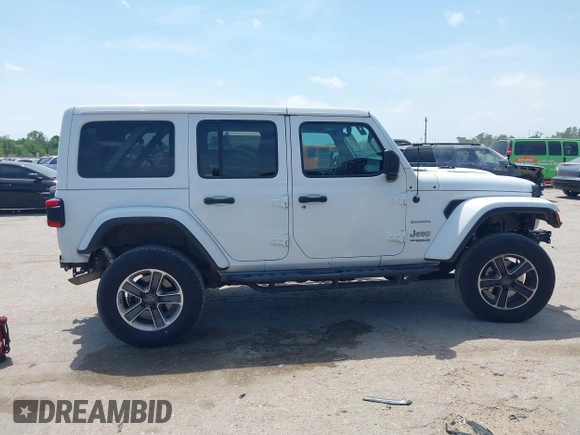 2018 Jeep Wrangler Unlimited Sahara z VIN 1C4HJXEG0JW245118, wystawiony jako IAAI lot #42066614 z przebiegiem 83 743 mil mil oraz . Historia ofert i sprzedaży dostępna na DreamBid. Obrazek 14.