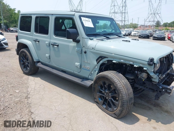 2023 Jeep Wrangler Sahara with VIN 1C4JJXP6XPW554741, listed as a IAAI auction lot 42380681 with 15,148 mi miles and . Bid and sale history available at DreamBid. Image 1.