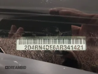2010 Dodge Grand Caravan SE with VIN 2D4RN4DE6AR341421, listed as a IAAI auction lot 41832983 with 155,171 mi miles and . Bid and sale history available at DreamBid. Image 9.