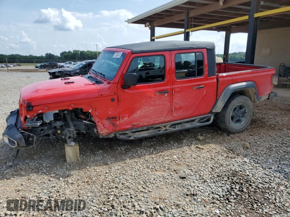 2023 Jeep Gladiator Sport z VIN 1C6HJTAG0PL556855, wystawiony jako Copart lot #57628425 z przebiegiem 18 141 mil mil oraz Szkoda całkowita • Salvage title. Historia ofert i sprzedaży dostępna na DreamBid. Obrazek 1.
