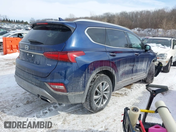2020 Hyundai Santa Fe Limited with VIN 5NMS5CAD6LH197791, listed as a IAAI auction lot 41592295 with 69,118 mi miles. Bid and sale history available at carsss.com. Image 4.