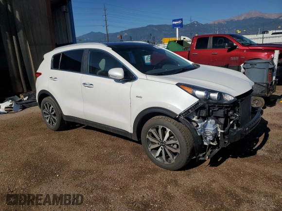 2017 Kia Sportage EX with VIN KNDPNCACXH7183291, listed as a Copart auction lot 62866255 with 87,401 mi miles and Salvage title. Bid and sale history available at DreamBid. Image 4.