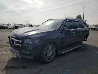 2021 Mercedes-Benz GLS 450 z VIN 4JGFF5KE9MA380689, wystawiony jako Copart lot #43480605 z przebiegiem 52 217 mil mil oraz Szkoda całkowita • Salvage title. Historia ofert i sprzedaży dostępna na DreamBid. Obrazek 1.