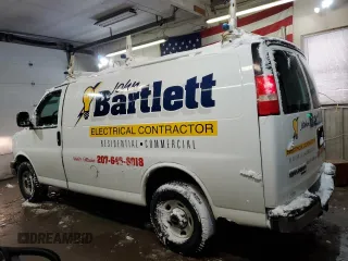 2013 GMC Savana Cargo Van with VIN 1GTW7FCA9D1143400, listed as a Copart auction lot 44860895 with 214,827 mi miles and Clean Title. Bid and sale history available at carsss.com. Image 2.