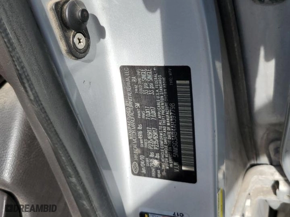 2010 Hyundai Santa Fe GLS with VIN 5NMSG3AB4AH397798, listed as a Copart auction lot 53347275 with 197,611 mi miles and Salvage Title. Bid and sale history available at carsss.com. Image 13.