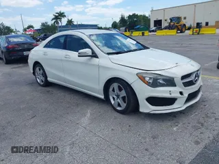 2016 Mercedes-Benz CLA with VIN WDDSJ4EB6GN321857, listed as a IAAI auction lot 42045313 with 128,781 mi miles. Bid and sale history available at carsss.com. Image 1.