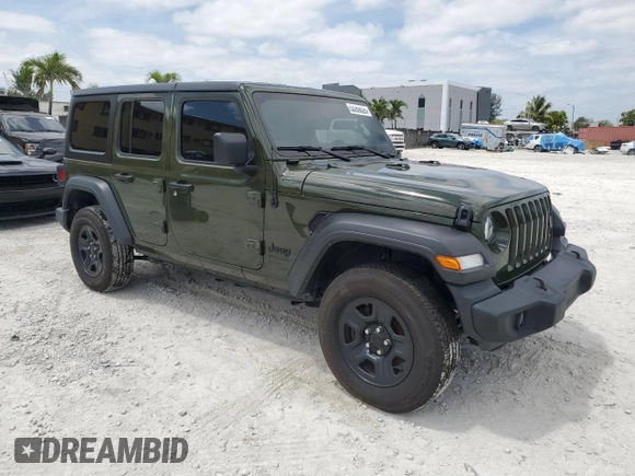 2022 Jeep Wrangler Unlimited Sport S with VIN 1C4HJXDGXNW180320, listed as a Copart auction lot 53289025 with 25,816 mi miles and Salvage Title. Bid and sale history available at carsss.com. Image 4.