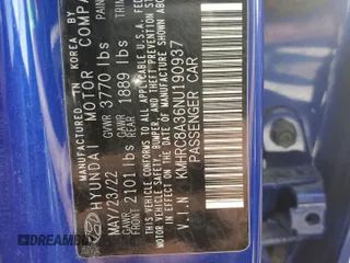 2022 Hyundai Venue Limited with VIN KMHRC8A36NU190937, listed as a Copart auction lot 42716045 with Not Provided miles and Non Repairable. Bid and sale history available at DreamBid. Image 14.