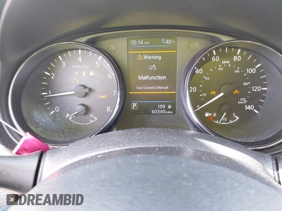 2019 Nissan Rogue SL with VIN 5N1AT2MT4KC794820, listed as a IAAI auction lot 42008735 with 60,340 mi miles and . Bid and sale history available at DreamBid. Image 7.