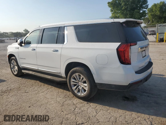 2022 GMC Yukon XL SLT z VIN 1GKS2GKD9NR172580, wystawiony jako Copart lot #62007894 z przebiegiem 37 118 mil mil oraz Szkoda całkowita • Salvage title. Historia ofert i sprzedaży dostępna na DreamBid. Obrazek 2.