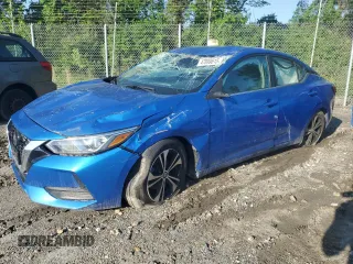 2021 Nissan Sentra SV with VIN 3N1AB8CV0MY210195, listed as a Copart auction lot 47899615 with 70,098 mi miles and Salvage Title. Bid and sale history available at DreamBid. Image 1.