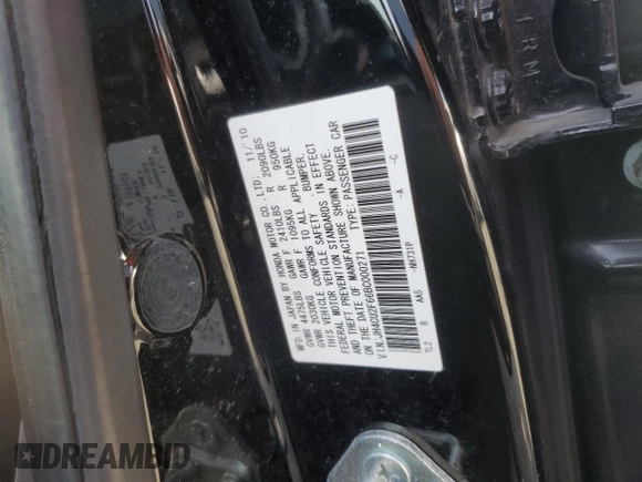 2011 Acura TSX with VIN JH4CU2F66BC000271, listed as a Copart auction lot 52313205 with 121,390 mi miles and Salvage Title. Bid and sale history available at carsss.com. Image 12.