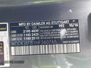 2017 Mercedes-Benz E-Class E 400 with VIN WDDKJ6FB1HF360765, listed as a IAAI auction lot 41281198 with 75,428 mi miles. Bid and sale history available at carsss.com. Image 9.