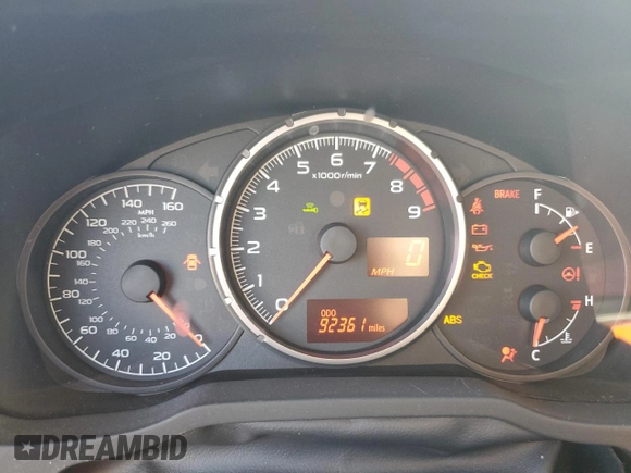 2014 Subaru BRZ Limited with VIN JF1ZCAC15E9603480, listed as a Copart auction lot 84394424 with 92,361 mi miles and Salvage Title. Bid and sale history available at DreamBid. Image 9.