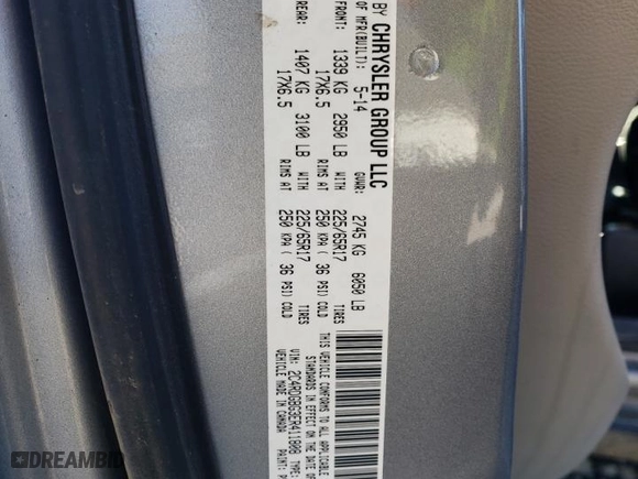 2014 Dodge Grand Caravan SE with VIN 2C4RDGBG3ER411808, listed as a Copart auction lot 45054395 with 82,392 mi miles and Salvage Title. Bid and sale history available at carsss.com. Image 13.