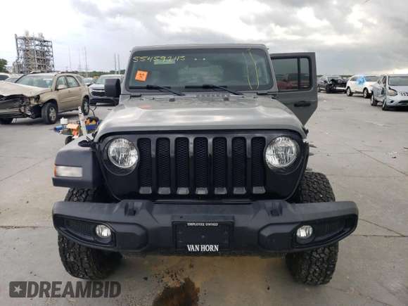 2021 Jeep Wrangler Unlimited Sport S with VIN 1C4HJXDG4MW609644, listed as a Copart auction lot 55459145 with 55,400 mi miles and Salvage title. Bid and sale history available at DreamBid. Image 5.