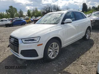 2018 Audi Q3 Premium Plus with VIN WA1JCCFS1JR020447, listed as a Copart auction lot 55030515 with 43,594 mi miles and Salvage title. Bid and sale history available at DreamBid. Image 1.