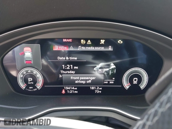 2023 Audi A4 S line Premium Plus z VIN WAUEAAF46PA064600, wystawiony jako IAAI lot #41847910 z przebiegiem 19 414 mil mil oraz . Historia ofert i sprzedaży dostępna na DreamBid. Obrazek 7.