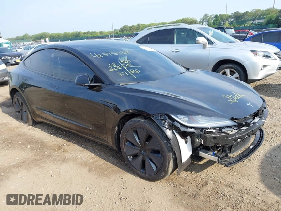 2025 Tesla Model 3 Long Range с VIN 5YJ3E1EA4SF914780, выставлен на аукционе IAAI как лот 42375738 с пробегом 6 232 миль миль и . История ставок и продаж доступна на DreamBid. Изображение 1.