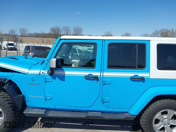 2017 Jeep Wrangler Unlimited Sahara with VIN 1C4BJWEG8HL655998, listed as a IAAI auction lot 41906919 with 100,350 mi miles and . Bid and sale history available at DreamBid. Image 15.