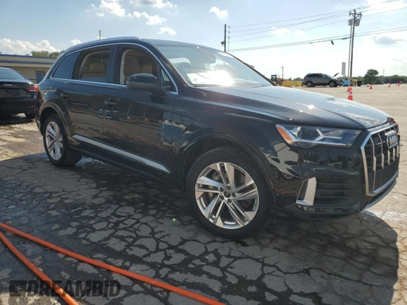 2023 Audi Q7 Premium Plus with VIN WA1LXBF70PD005334, listed as a Copart auction lot 61953055 with 43,136 mi miles and Salvage title. Bid and sale history available at DreamBid. Image 4.