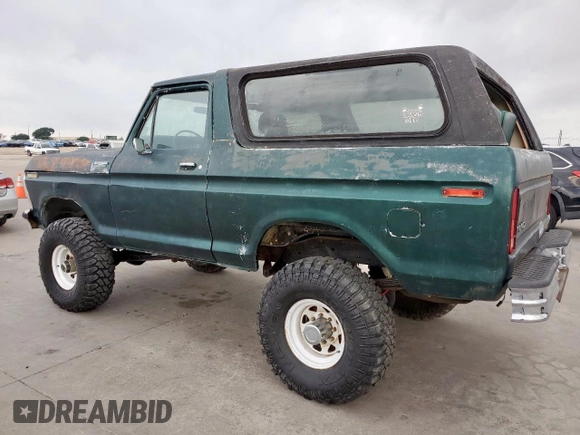 1979 Ford Bronco with VIN U15HLEE2329, listed as a Copart auction lot 57501535 with 94,151 mi miles and Clean title. Bid and sale history available at DreamBid. Image 2.
