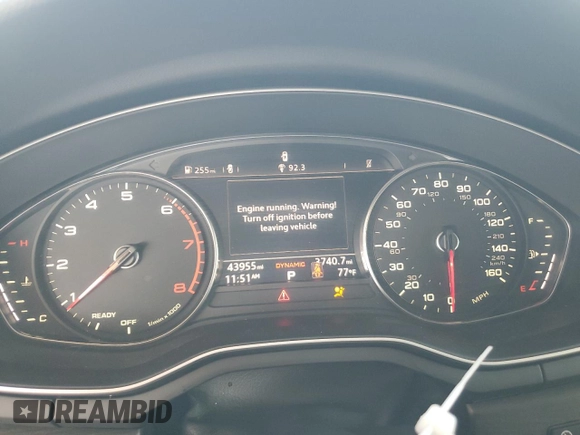 2018 Audi allroad A4 Premium with VIN WA17NAF46JA172488, listed as a Copart auction lot 83491684 with 43,955 mi miles and Salvage Title. Bid and sale history available at DreamBid. Image 9.