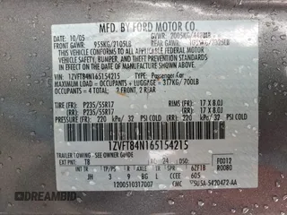 2006 Ford Mustang Standard with VIN 1ZVFT84N165154215, listed as a Copart auction lot 52100595 with 94,608 mi miles and Salvage Title. Bid and sale history available at carsss.com. Image 12.