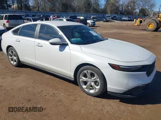 2023 Honda Accord Sedan LX with VIN 1HGCY1F25PA025566, listed as a IAAI auction lot 41631112 with 42,674 mi miles. Bid and sale history available at carsss.com. Image 1.