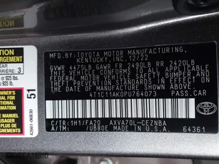 2023 Toyota Camry LE with VIN 4T1C11AK0PU764073, listed as a IAAI auction lot 41612188 with 39,126 mi miles. Bid and sale history available at carsss.com. Image 9.