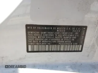 2020 Volkswagen Jetta GLI S z VIN 3VW5T7BU4LM081881, wystawiony jako Copart lot #75227324 z przebiegiem 73 188 mil mil oraz Szkoda całkowita • Salvage title. Historia ofert i sprzedaży dostępna na DreamBid. Obrazek 13.
