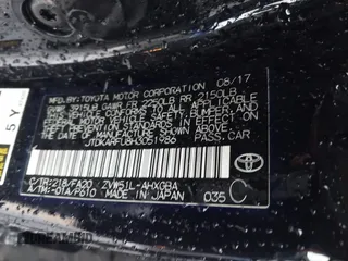 2017 Toyota Prius Two with VIN JTDKARFU8H3051986, listed as a IAAI auction lot 41579576 with 287,322 mi miles. Bid and sale history available at carsss.com. Image 9.